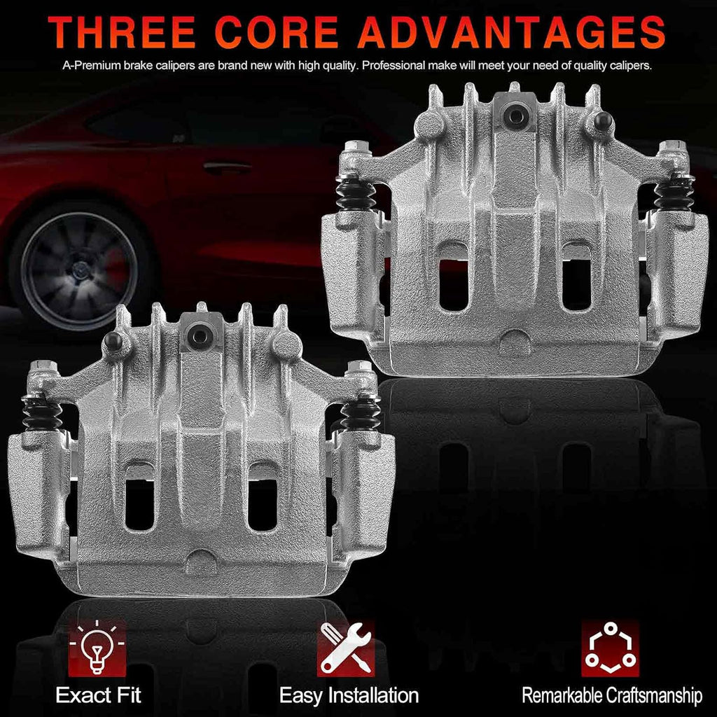 Disc Brake Caliper Assembly with Bracket 2-PC Set U195