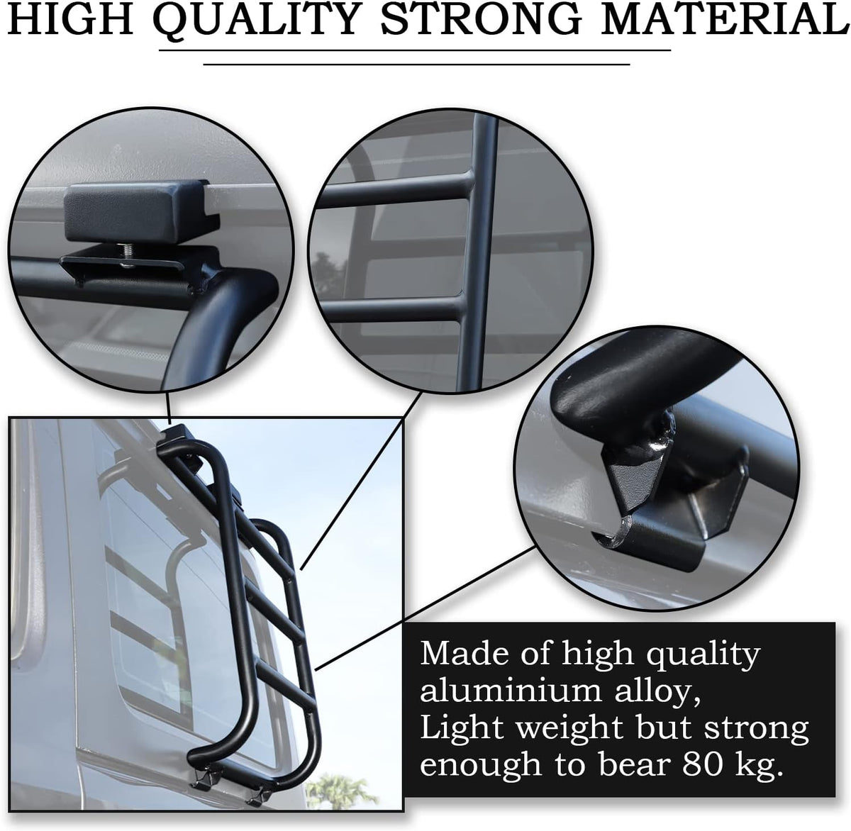 Aluminium Alloy Rear Window Ladder Car Body Functional Decoration Accessories P58957