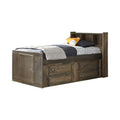 Twin Size Storage Bed with Bookcase Headboard & 4 Drawer P4838