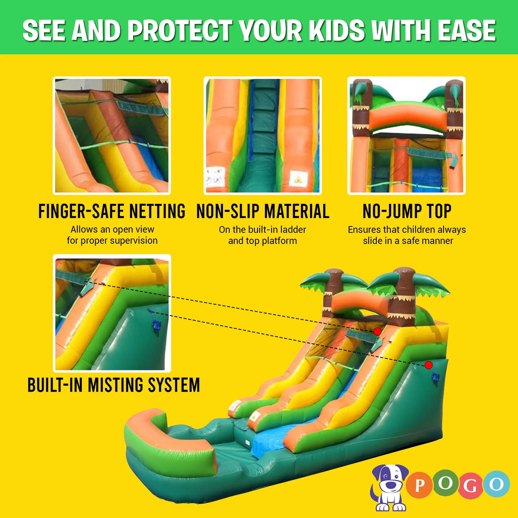 Pink Unicorn Inflatable Water Slide F933