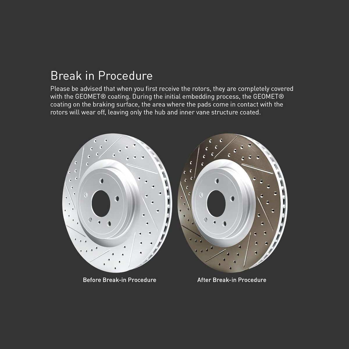 Carbon Geomet Drill/Slot Brake Rotors Kit + Ceramic Brake Pads O812
