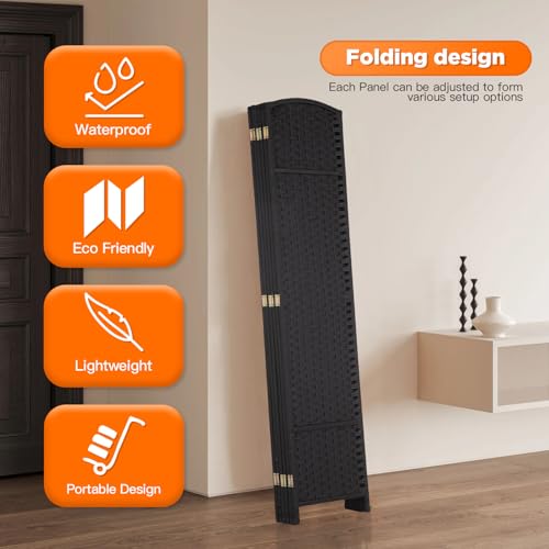 Brown 4 Panel Room Divider S6609