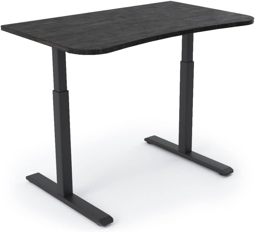 Electric Stand-Up Desk, 62" x 25" Bamboo Top, Height Adjustable E1180