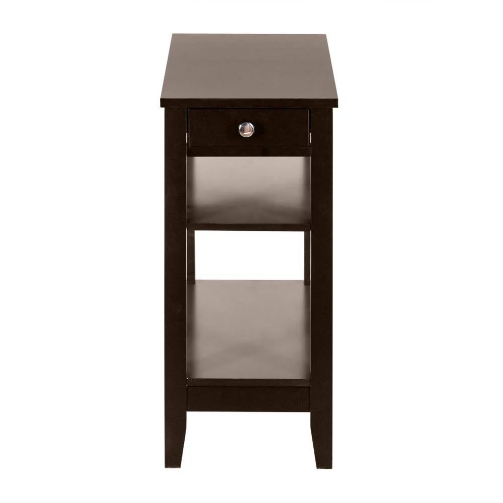 Chair Side End Table with 2 Layers and Shelf A5902