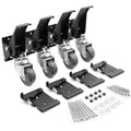 Heavy Duty Retractable Caster Kit with Spring Lock T434