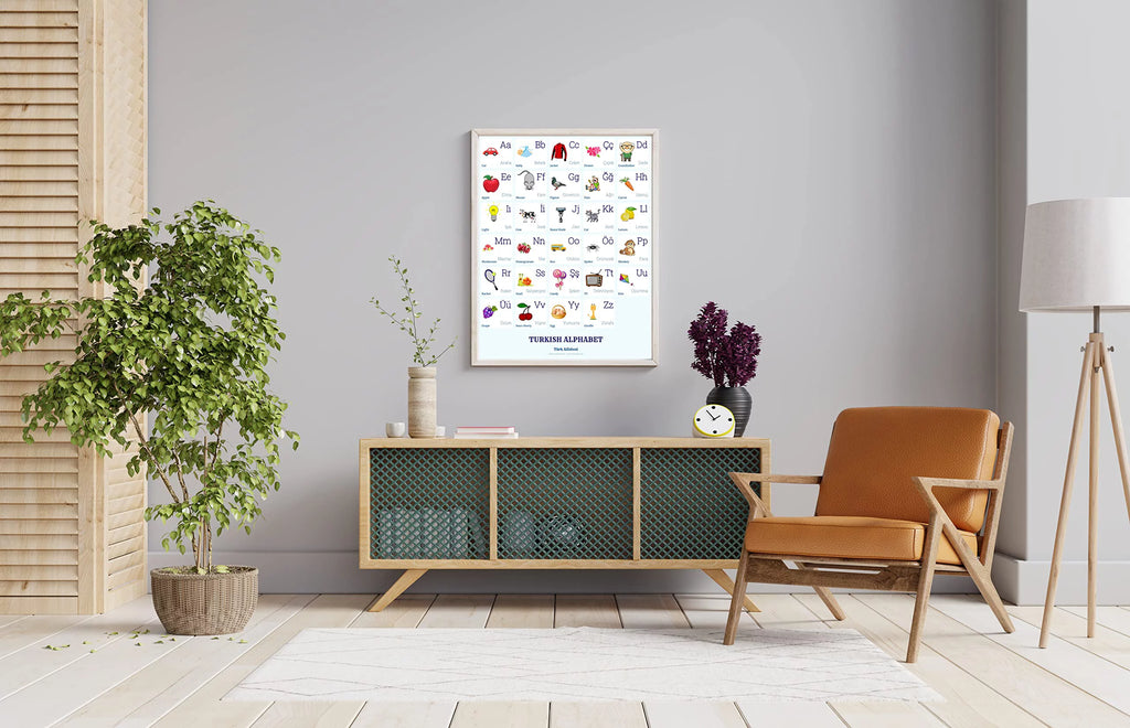 Turkish Alphabet Poster 16 x 20 inches L8523