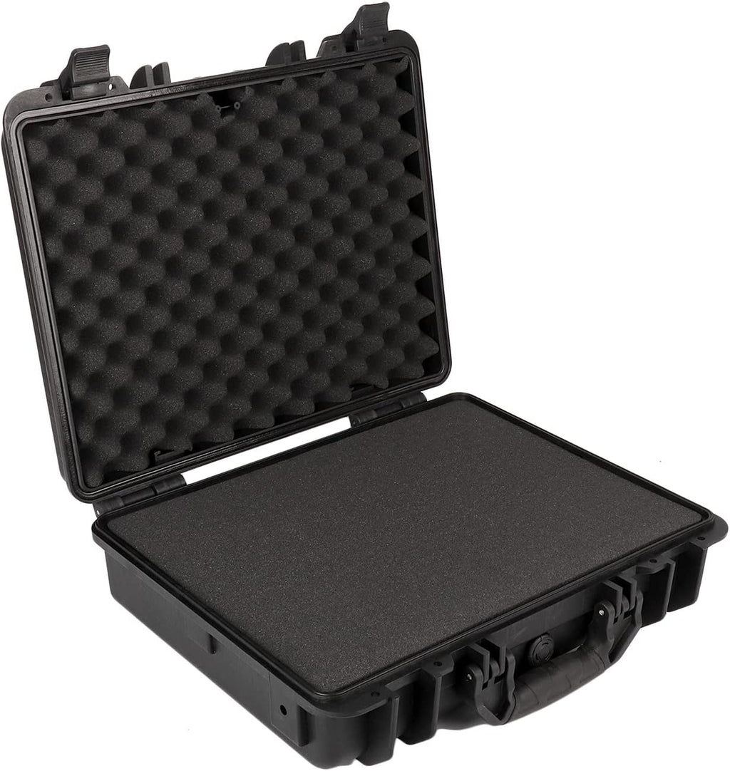 Black Waterproof Hard Camera Case with Foam Insert W7465