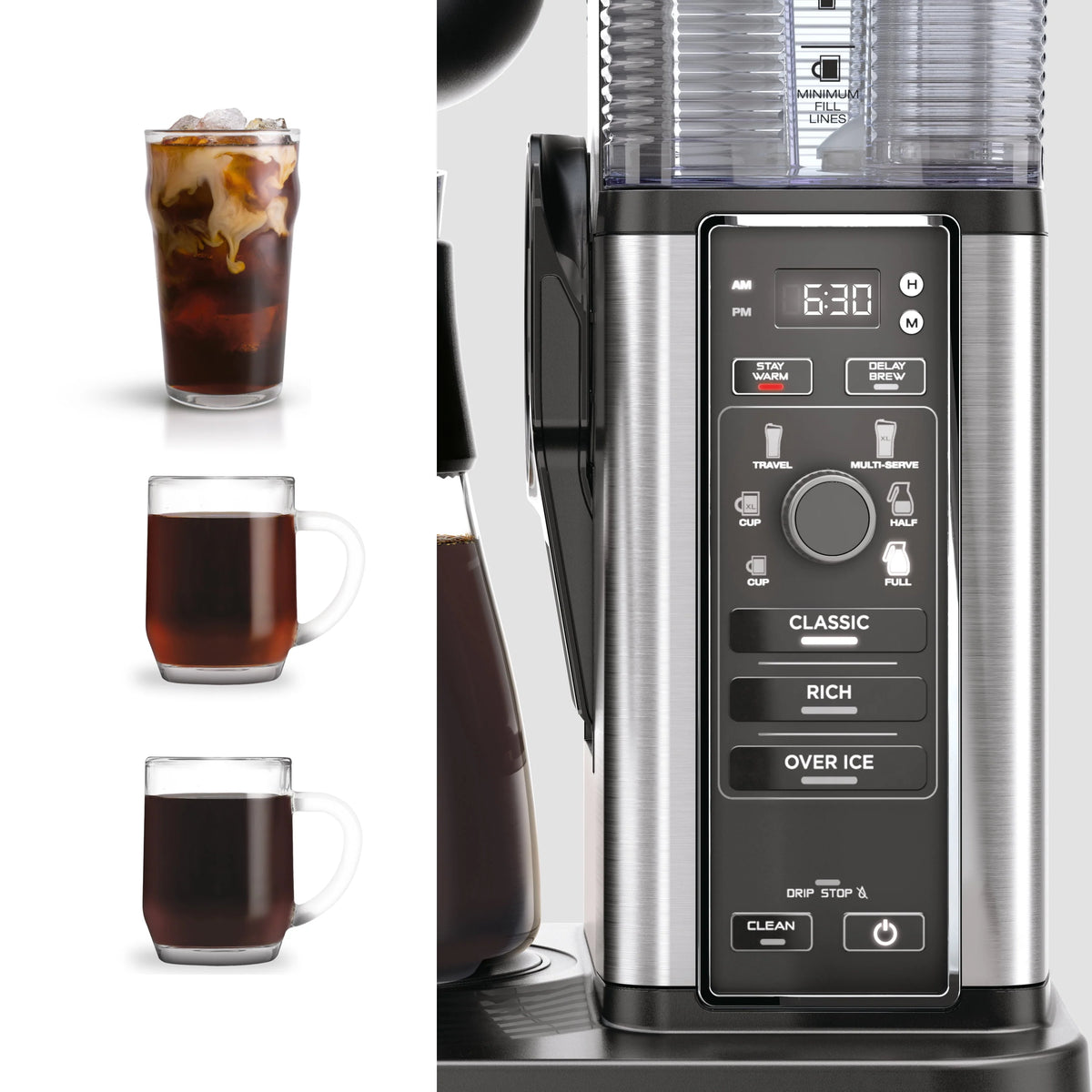 Single Serve Coffee Maker with Glass Carafe P92046