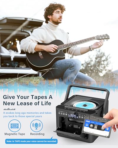 Portable Boombox CD Player with Cassette Player and Bluetooth F9532