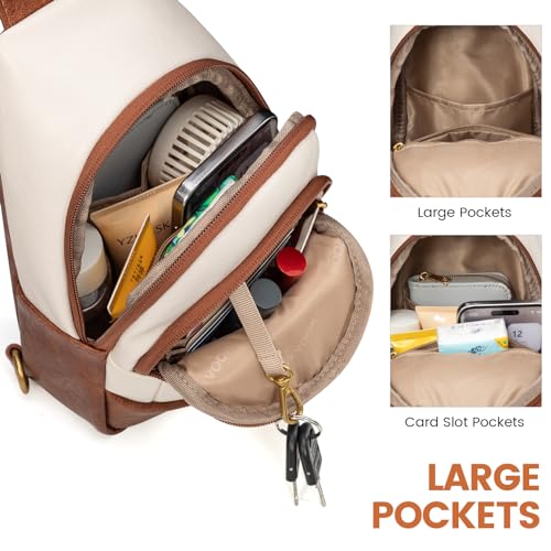 Leather Crossbody Sling Bag with Detachable Strap H618