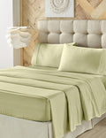 500 Thread Count 4 Piece Bed Sheet Set - Sage - California King A559129