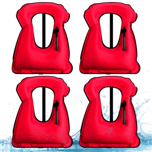 4 Pcs Inflatable Snorkel Vest W7014