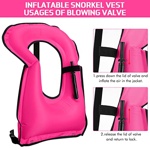 4 Pcs Inflatable Snorkel Vest W7014