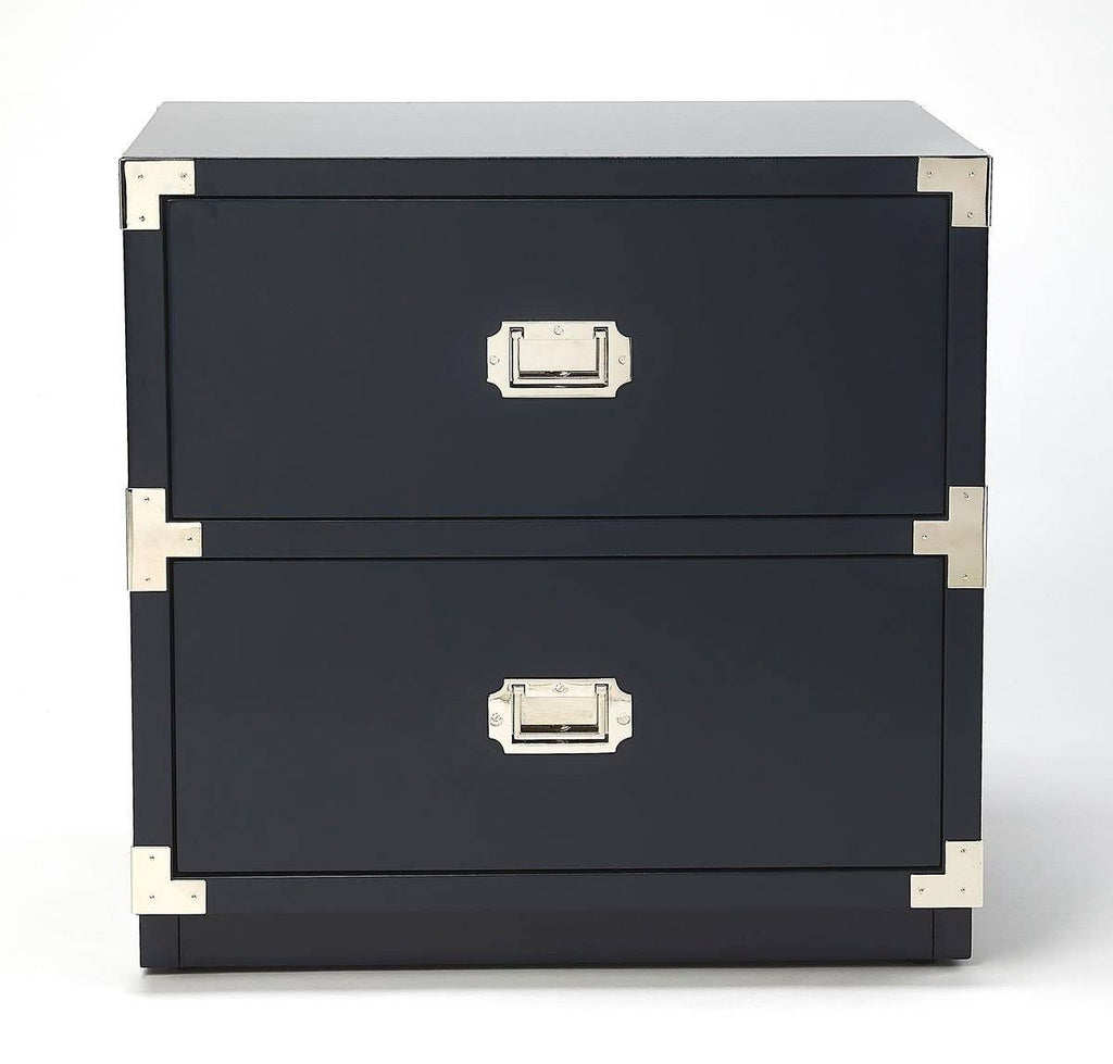 2 Drawer White Campaign Chest R9844