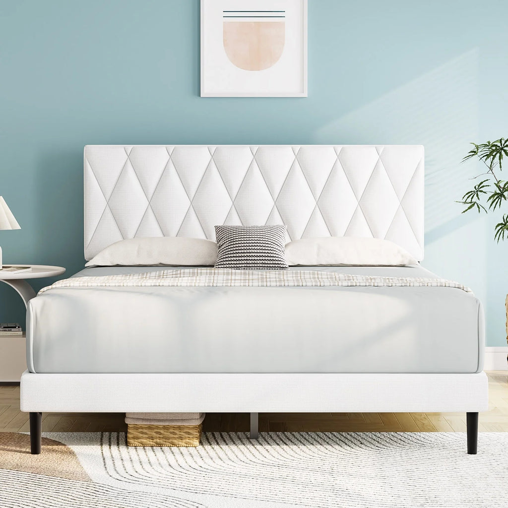 Queen Size Upholstered Platform Bed Frame Z3169