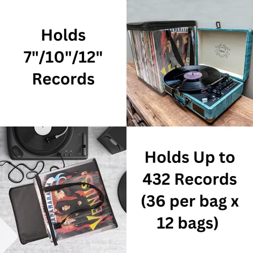 Vinyl Record Storage Cases 6 Pack Clear PVC Z3200
