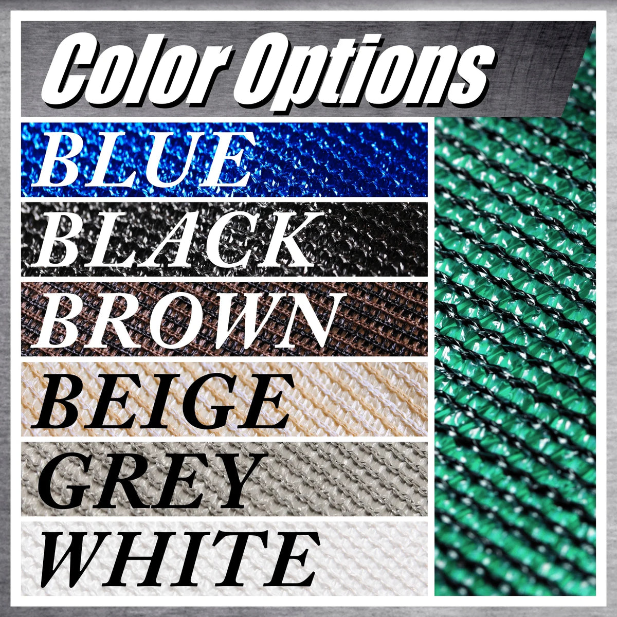 Green Fence Privacy Screen Windscreen Shade Fabric Cloth HDPE with Grommets V517