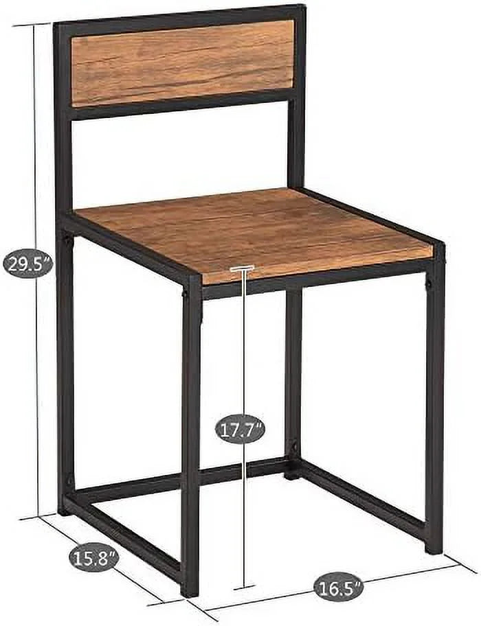 3 Pcs Modern Wood Dining Table and Chairs Set Z127717
