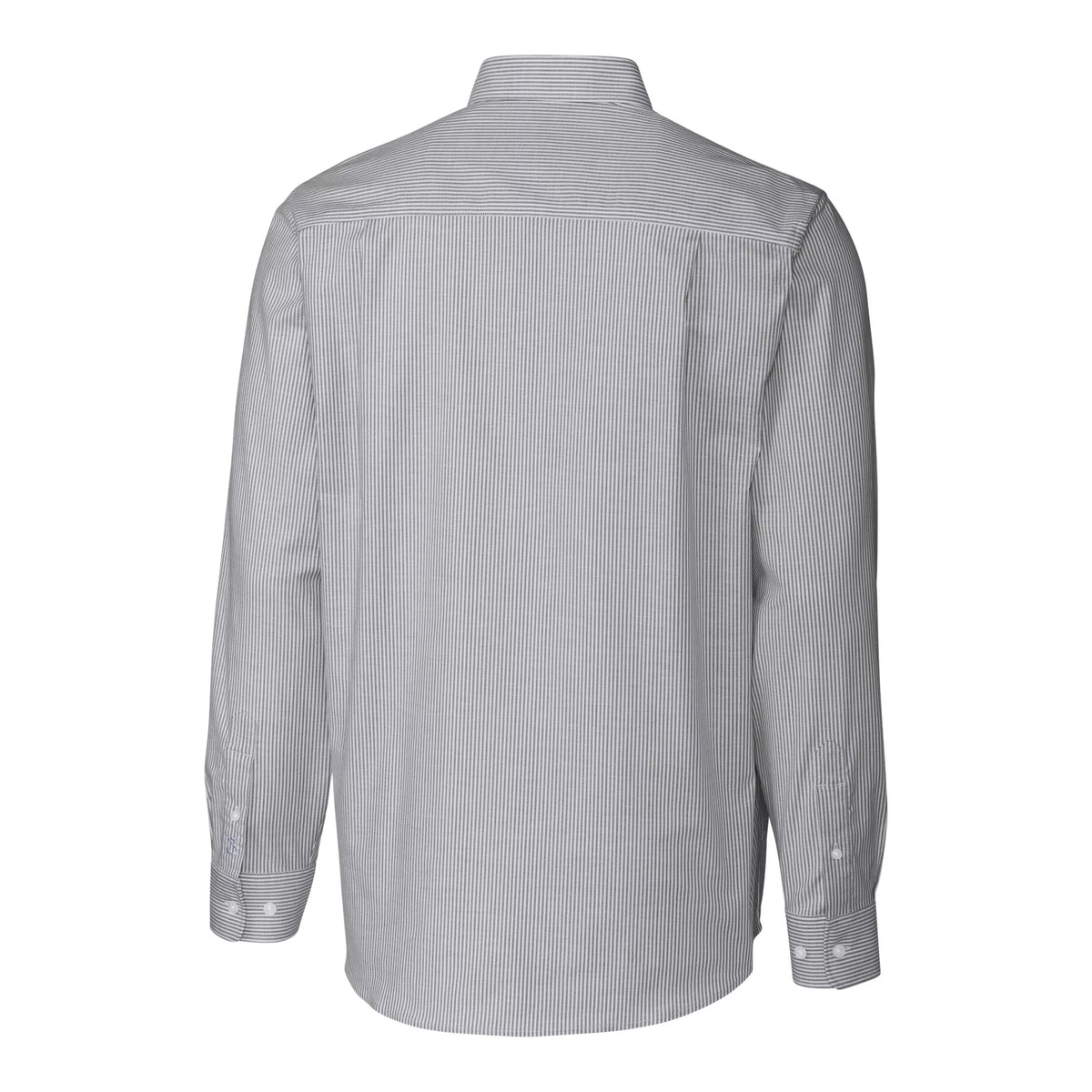 Charcoal Stretch Oxford Stripe Long Sleeve Button-Down Shirt I622