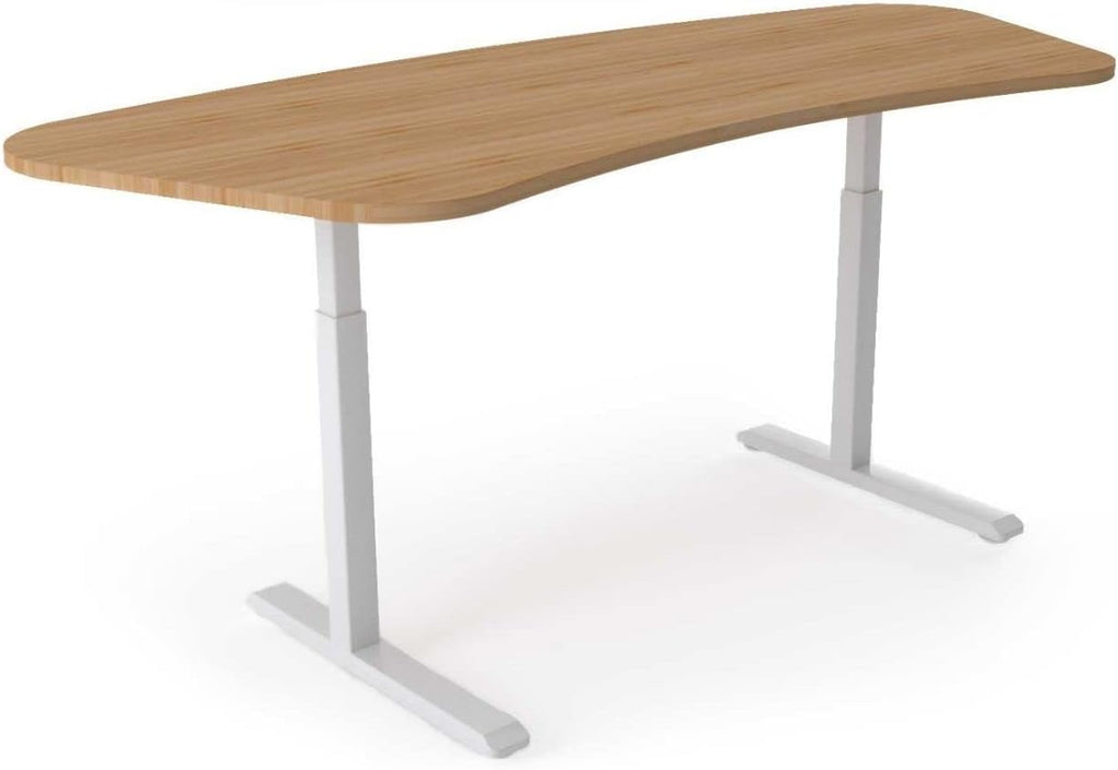 Electric Stand-Up Desk, 62" x 25" Bamboo Top, Height Adjustable E1180