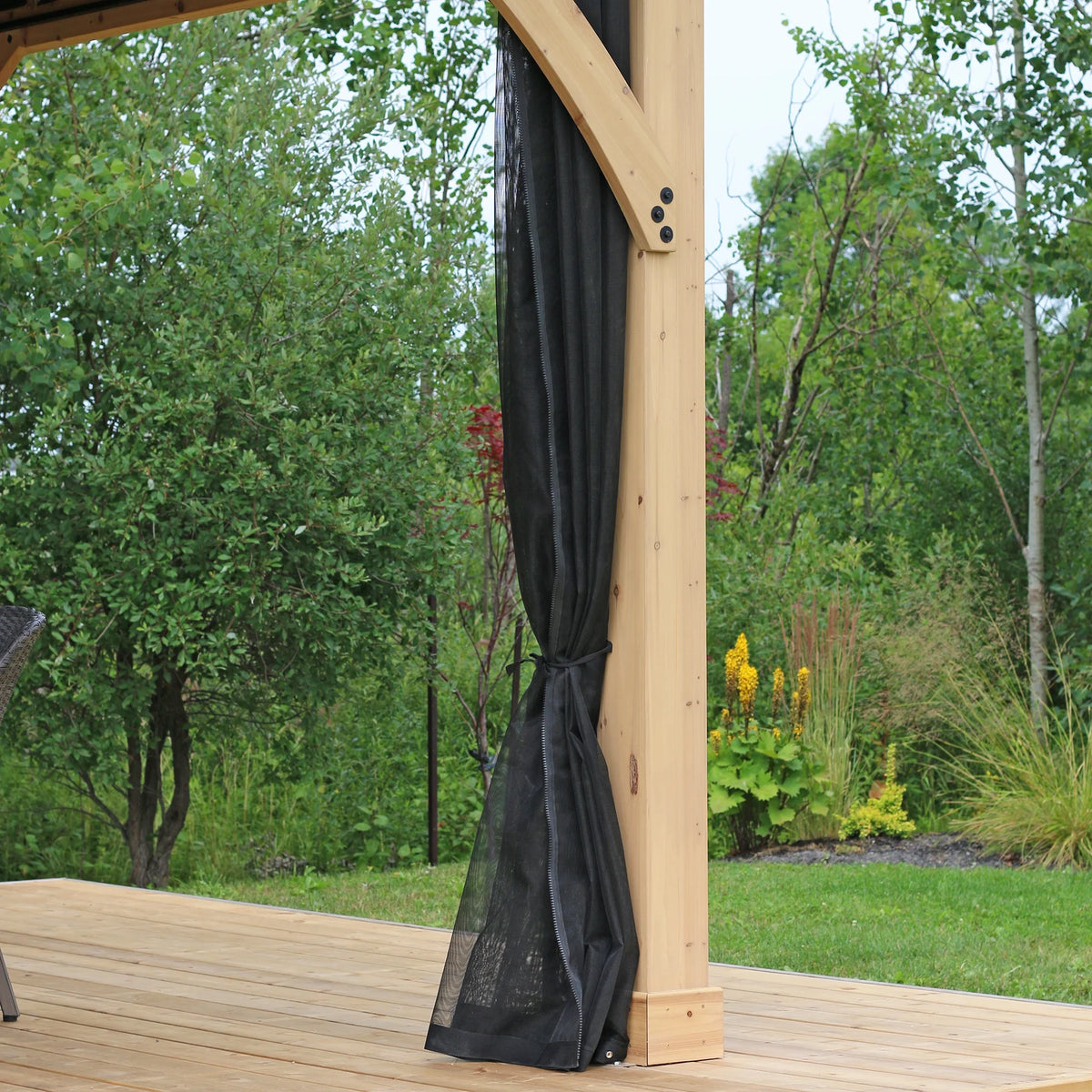 Black Mosquito Screen Mesh Kit for 10’ x 10’ Pavilion I57558