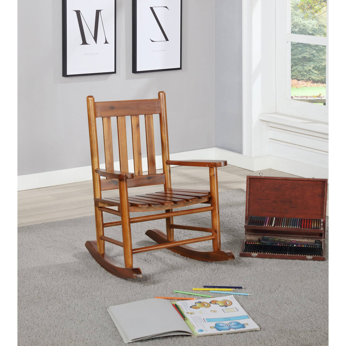 Golden Brown Youth Rocking Chair F717