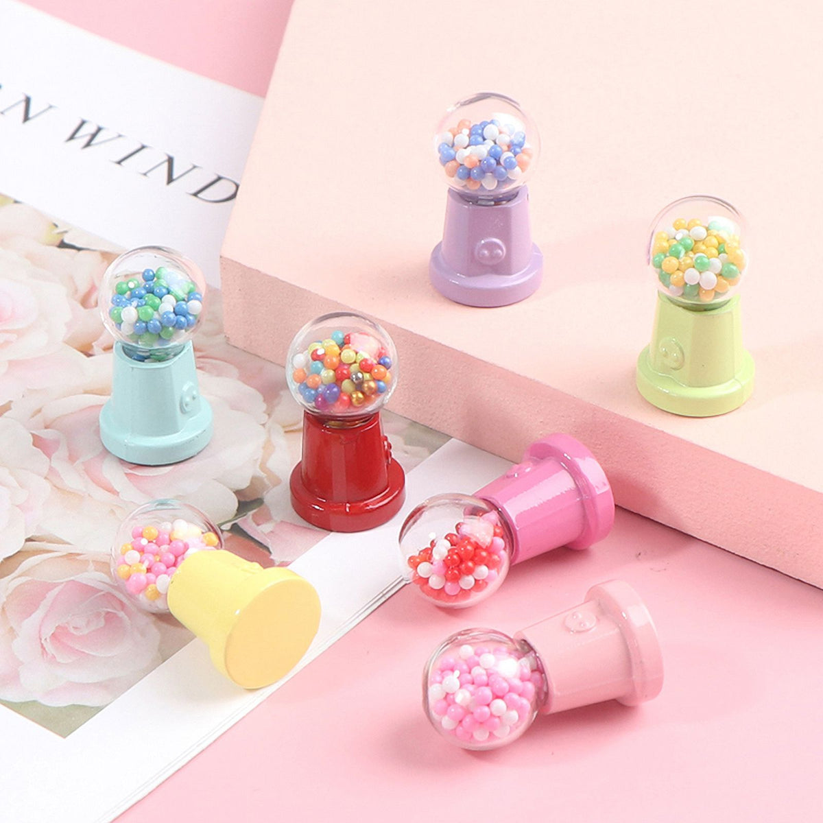 Mini Candy Machine Model Doll House Furniture Toys Q1118