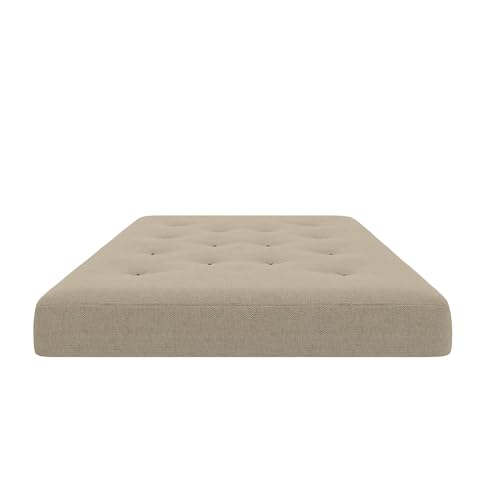 Dark Gray Polyester Linen Full Futon Mattress X177