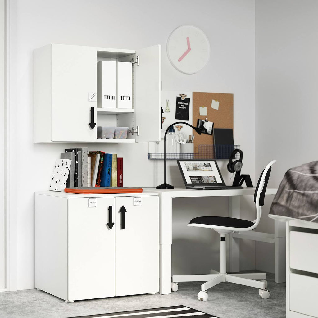 White Wall Cabinet with 1 Shelf M733590