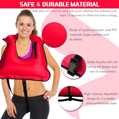 4 Pcs Inflatable Snorkel Vest W7014