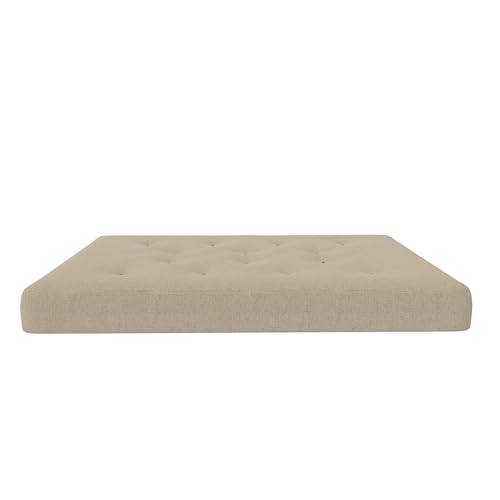 Dark Gray Polyester Linen Full Futon Mattress X177