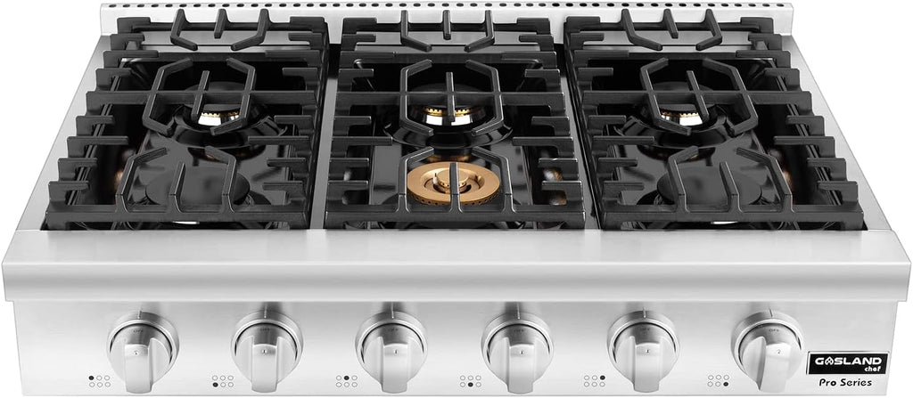6 Burner Gas Rangetop with Griddle Cast Iron Grates G99238