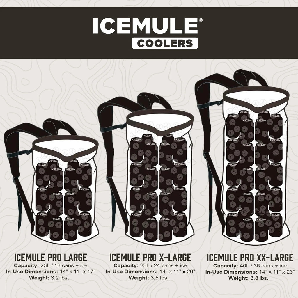 IceMule Pro XLarge 33 Liter 24 Can Soft Insulated Waterproof Backpack Cooler Bag D64957
