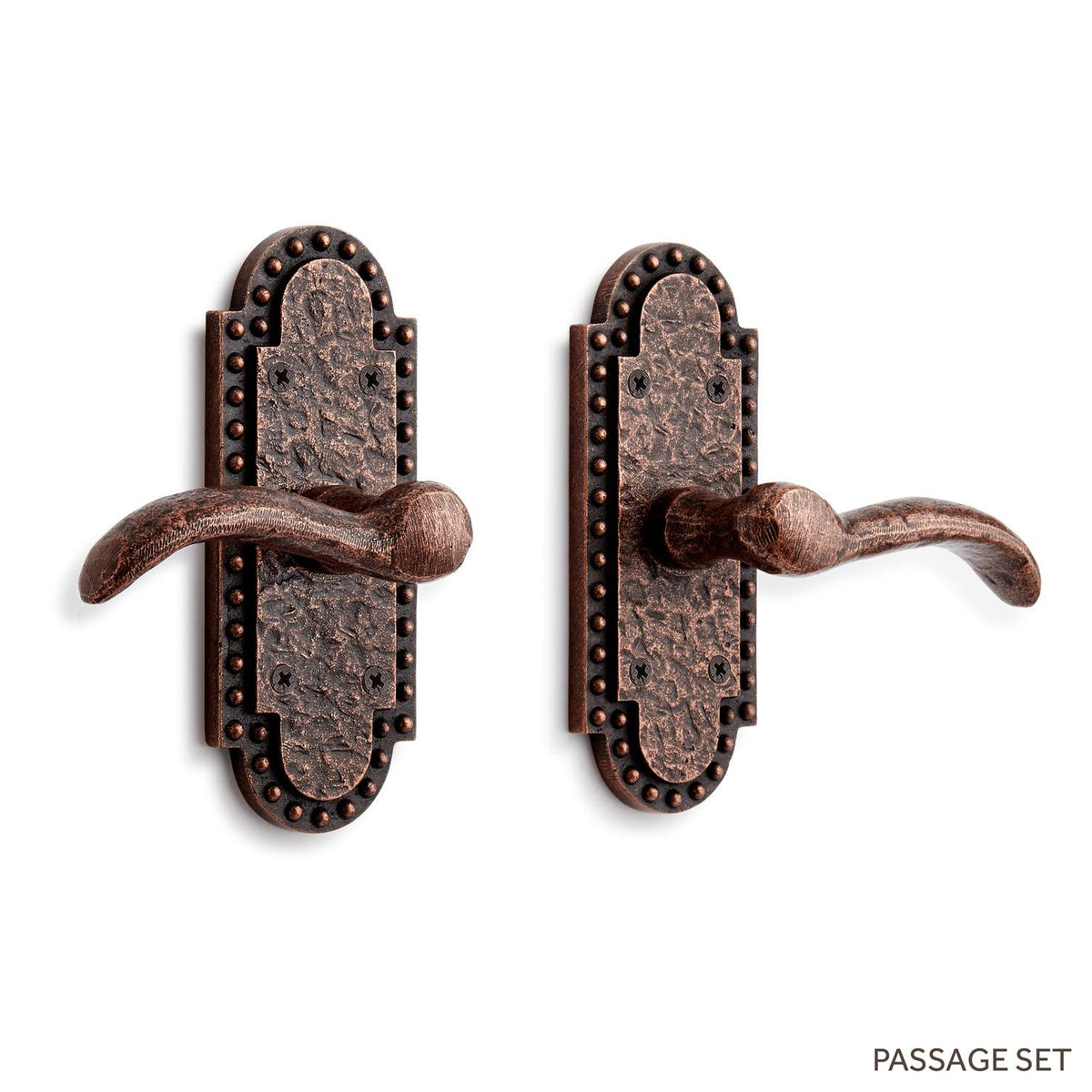 Solid Brass Passage Door Lever Set with Satin Brass Lev J711