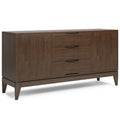 Walnut Brown 60 inch Solid Hardwood Sideboard Buffet V351