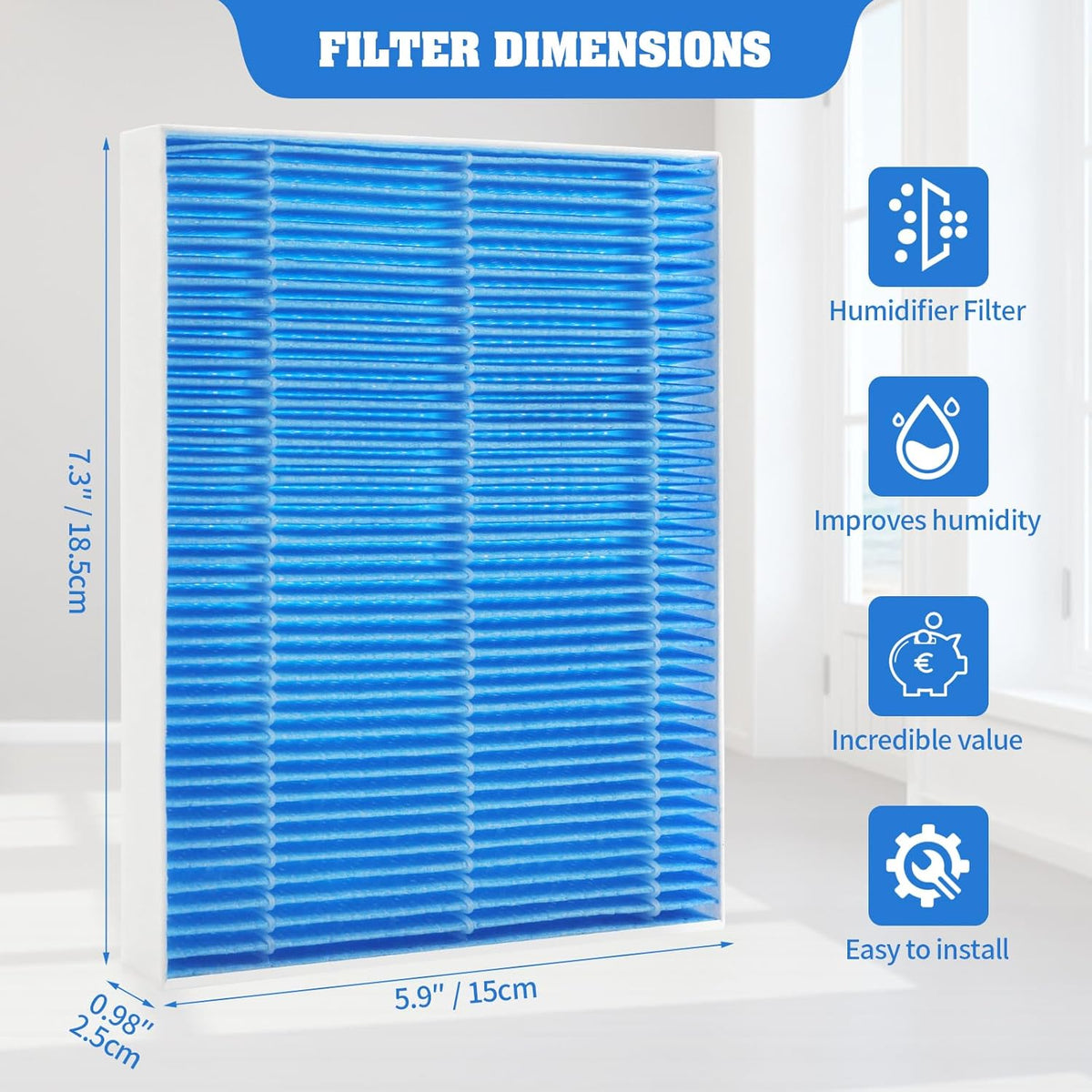8 Pack Replacement Humidifier Filters O243384