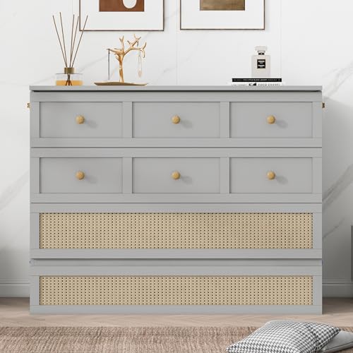 Queen Size Solid Wood Murphy Bed with Storage Drawers M523