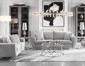 Light Gray Fabric Sofa & Loveseat Set 2 Pcs B6576