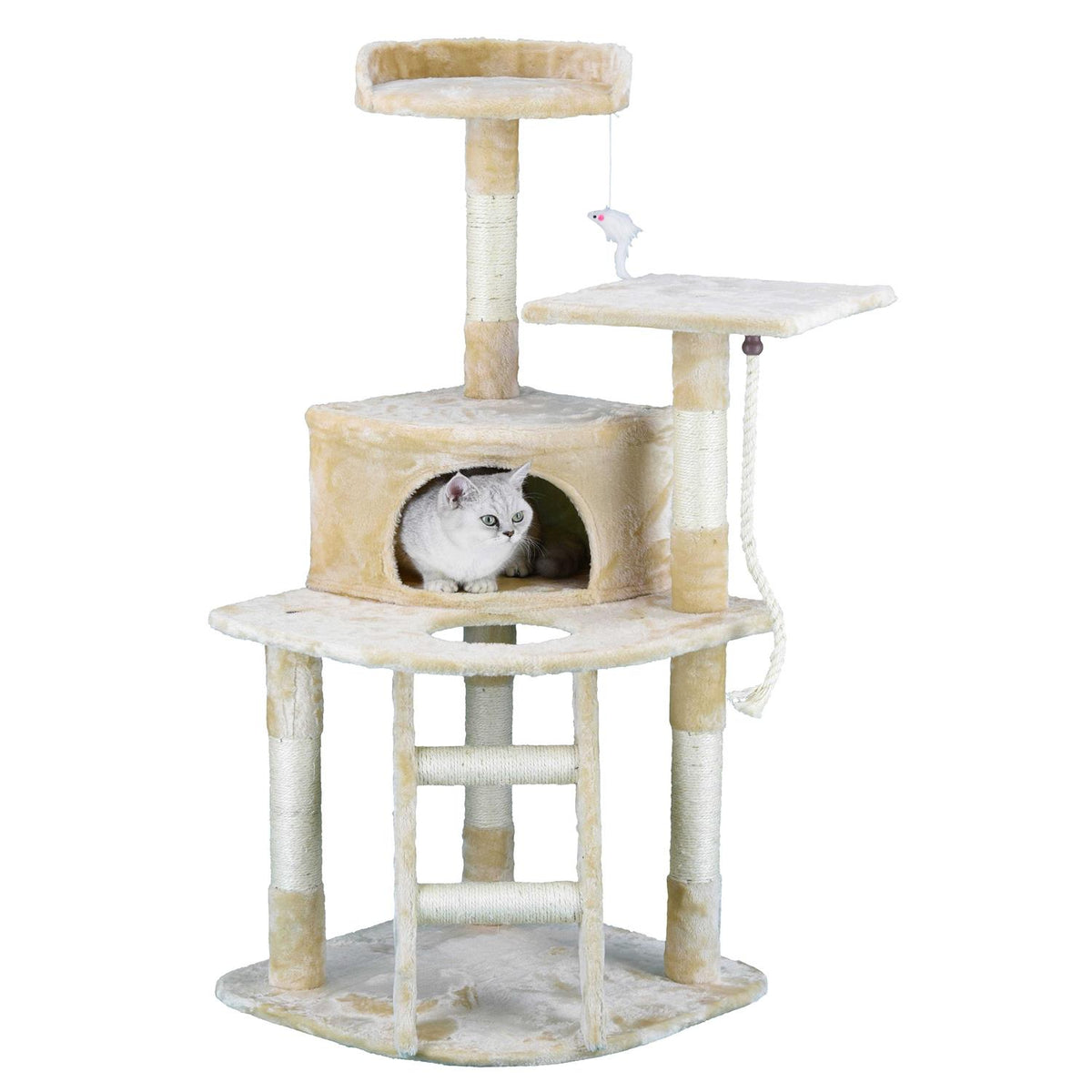 49 in. Cat Tree Condo with Sisal Covered Posts D8300