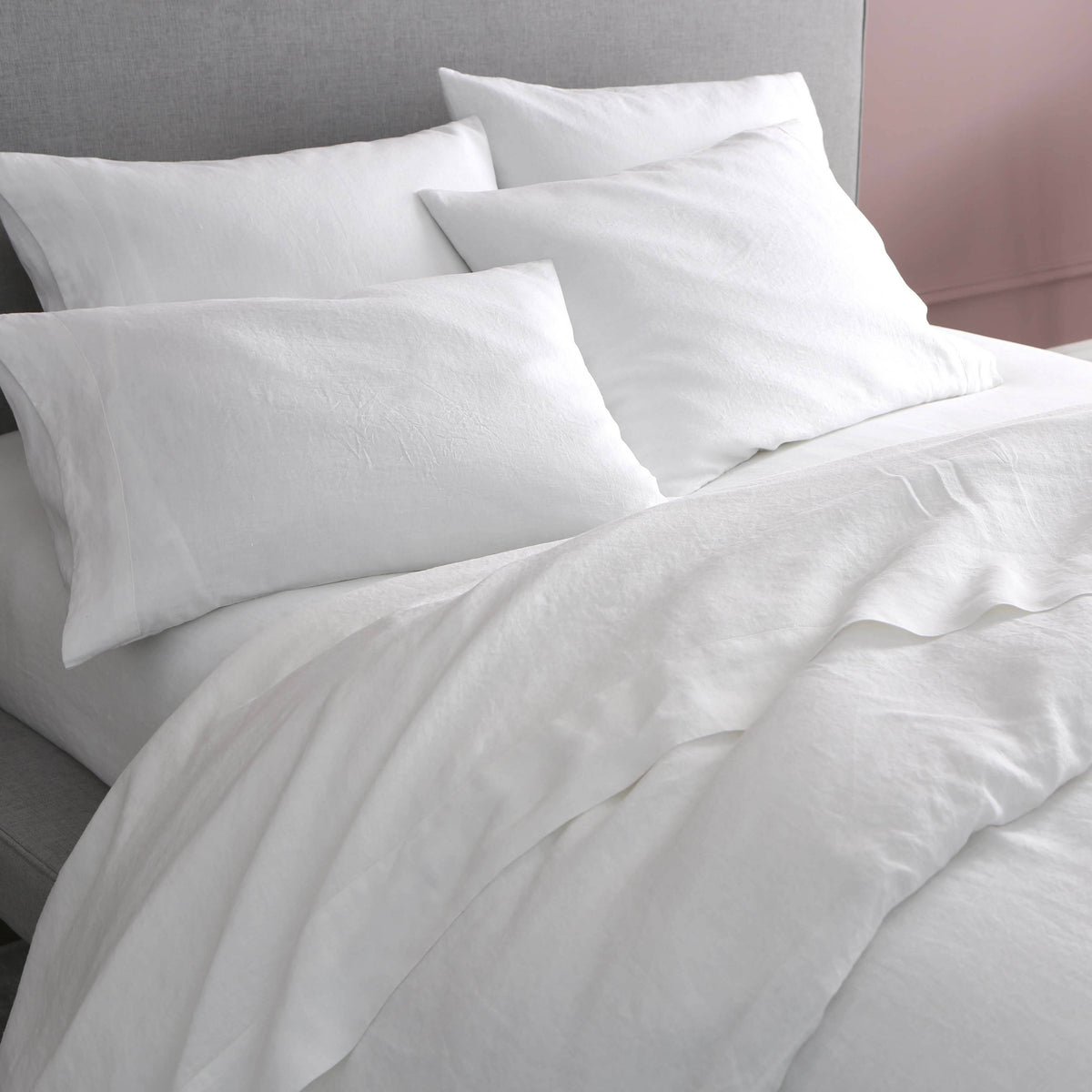 California King French Linen Duvet Cover J338