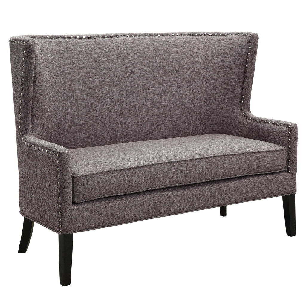 Fabric Wingback Loveseat with Nailhead Accents J128