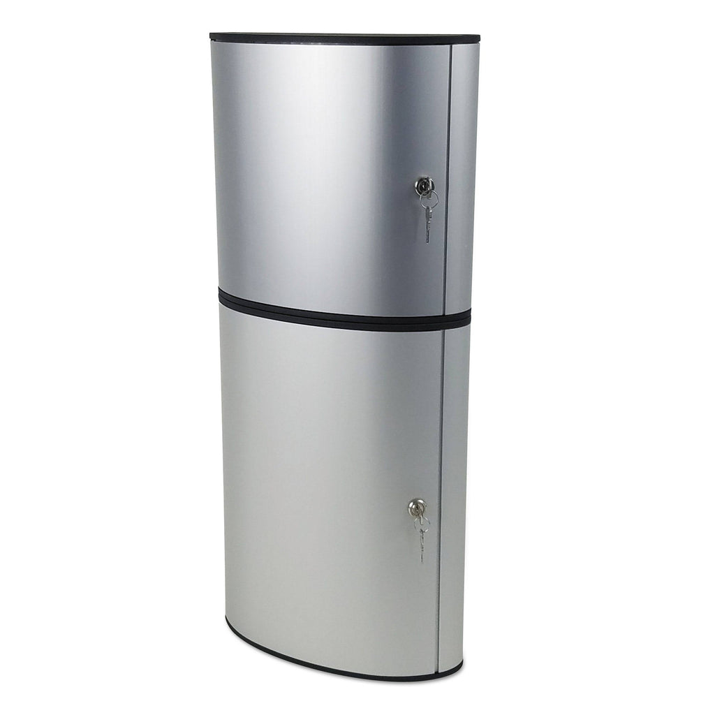 Locking Key Cabinet, 54-Key, Brushed Aluminum, Silver M261949