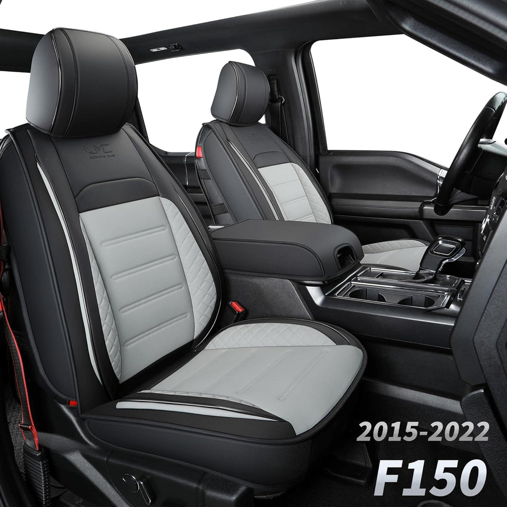 Black Faux Leather Seat Covers Full Set E4118