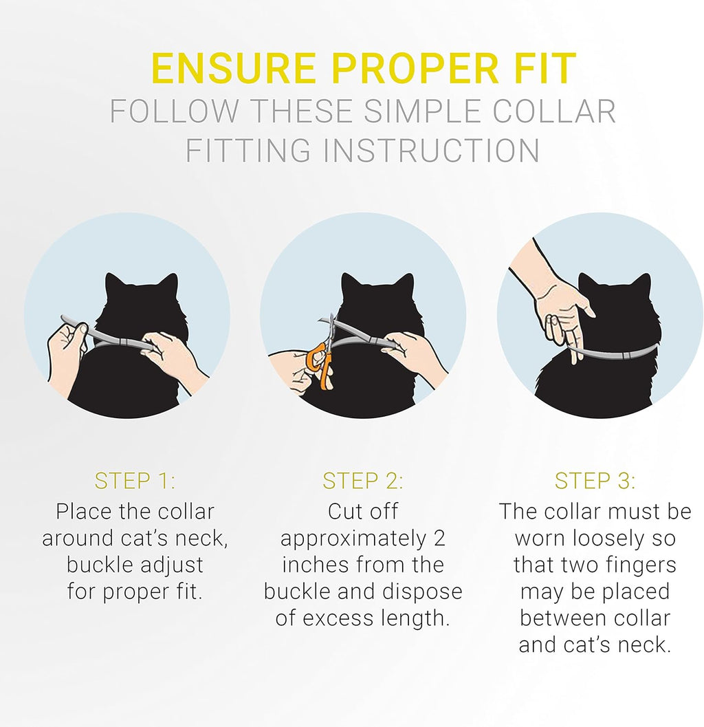 Flea and Tick Collar for Cats, 13 inch, 8 Month Protection O2453