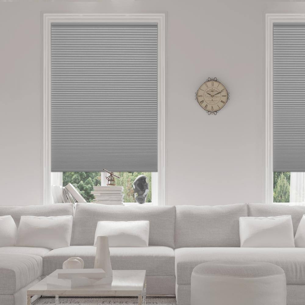 Pewter Cordless Blackout Cellular Shade - 59.75 in. W x 72 in. L Z199955