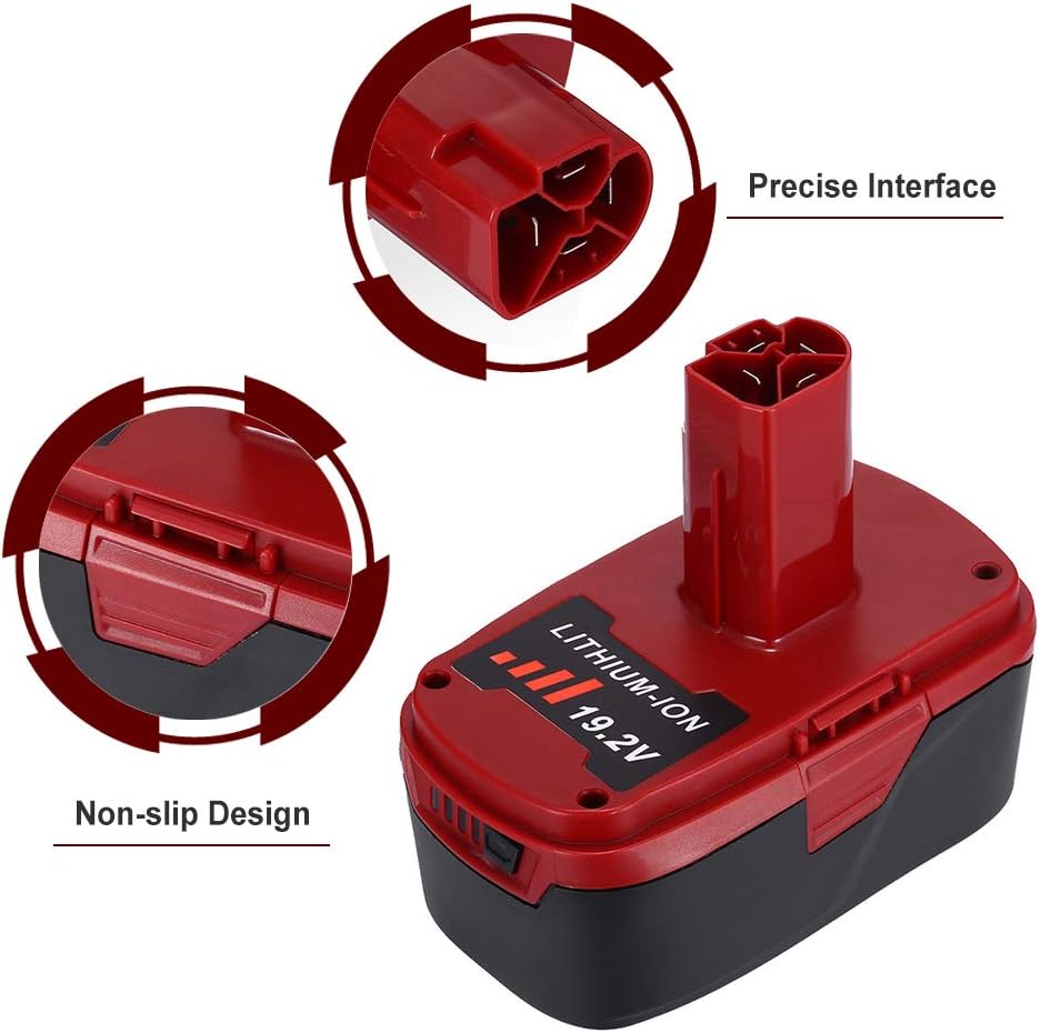 2 Pack 5000mAh 19.2V Li-ion Replacement Battery T187