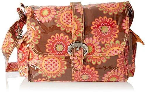 Cobalt Paisley Laminated Buckle Diaper Bag O4039