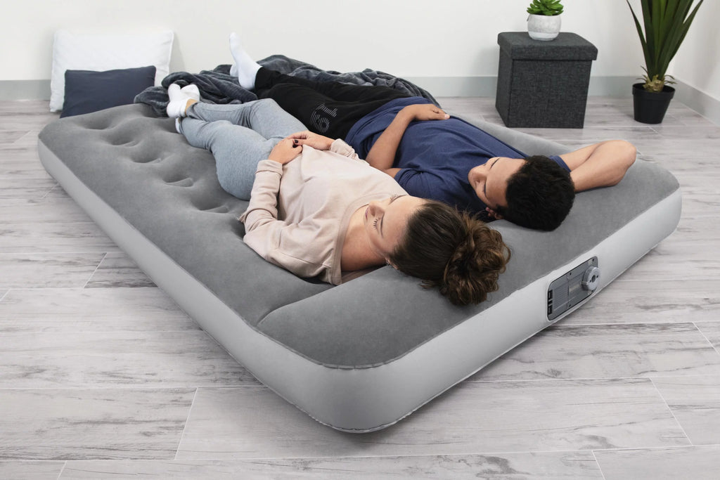 12" Gray Air Mattress with Built-in Pump G109