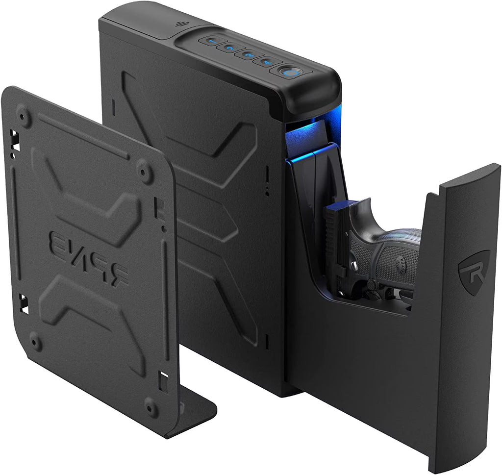 Mounted Biometric Handgun Safe with Quick Access Sliding Door V574396