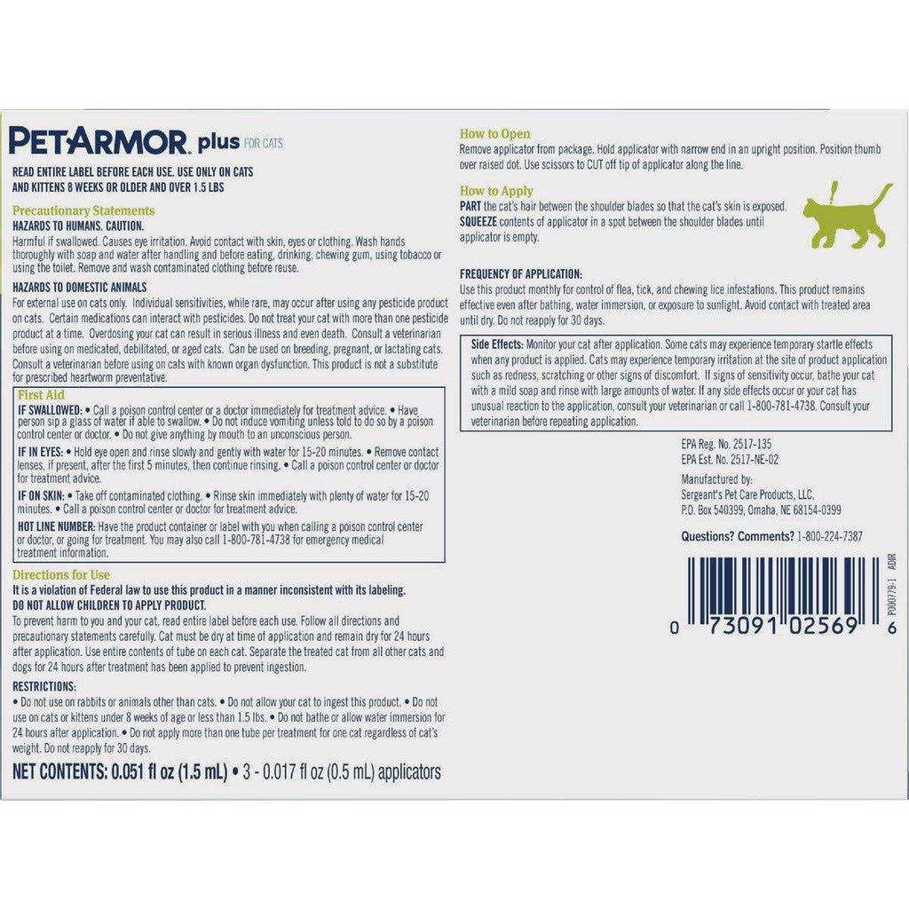Flea & Tick Treatment for Cats I4934